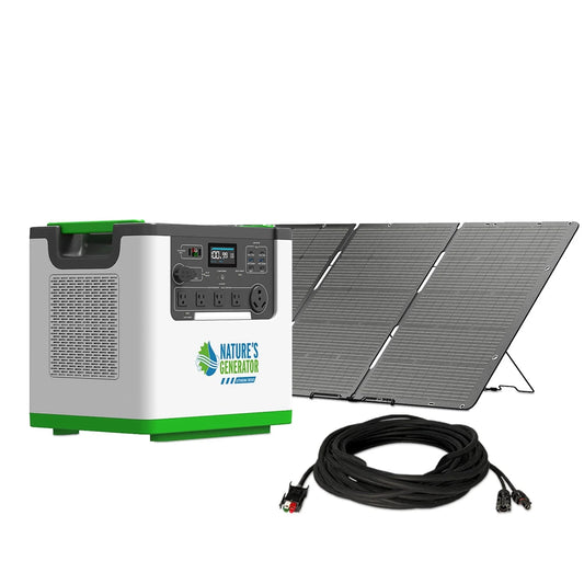 Nature's Generator Lithium 3600 Solar Generator (1x 200 Watt Folding Solar Panel)