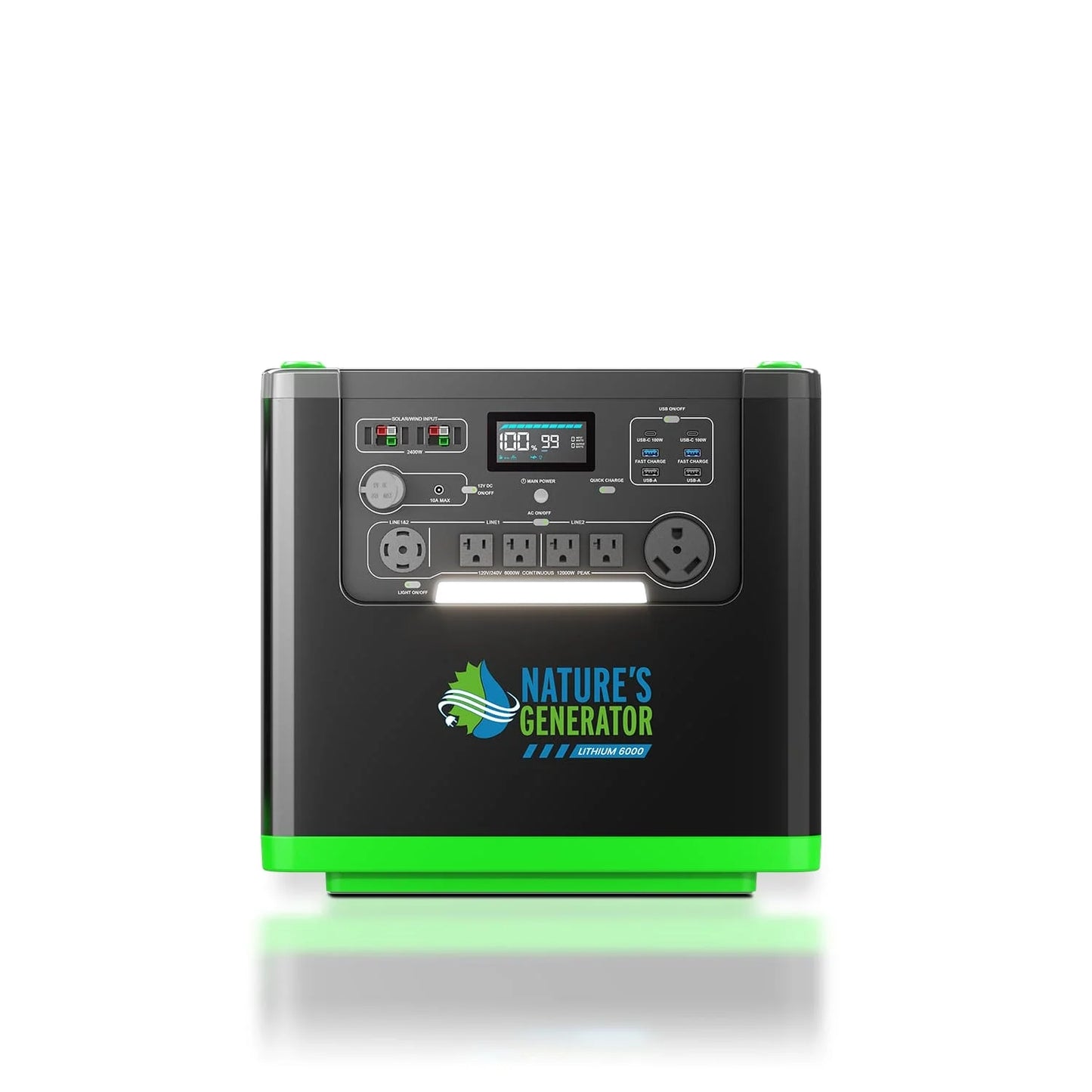 Nature's Generator Lithium 6000 with Solar Panel (2x 410 Watt Rigid Solar Panels)