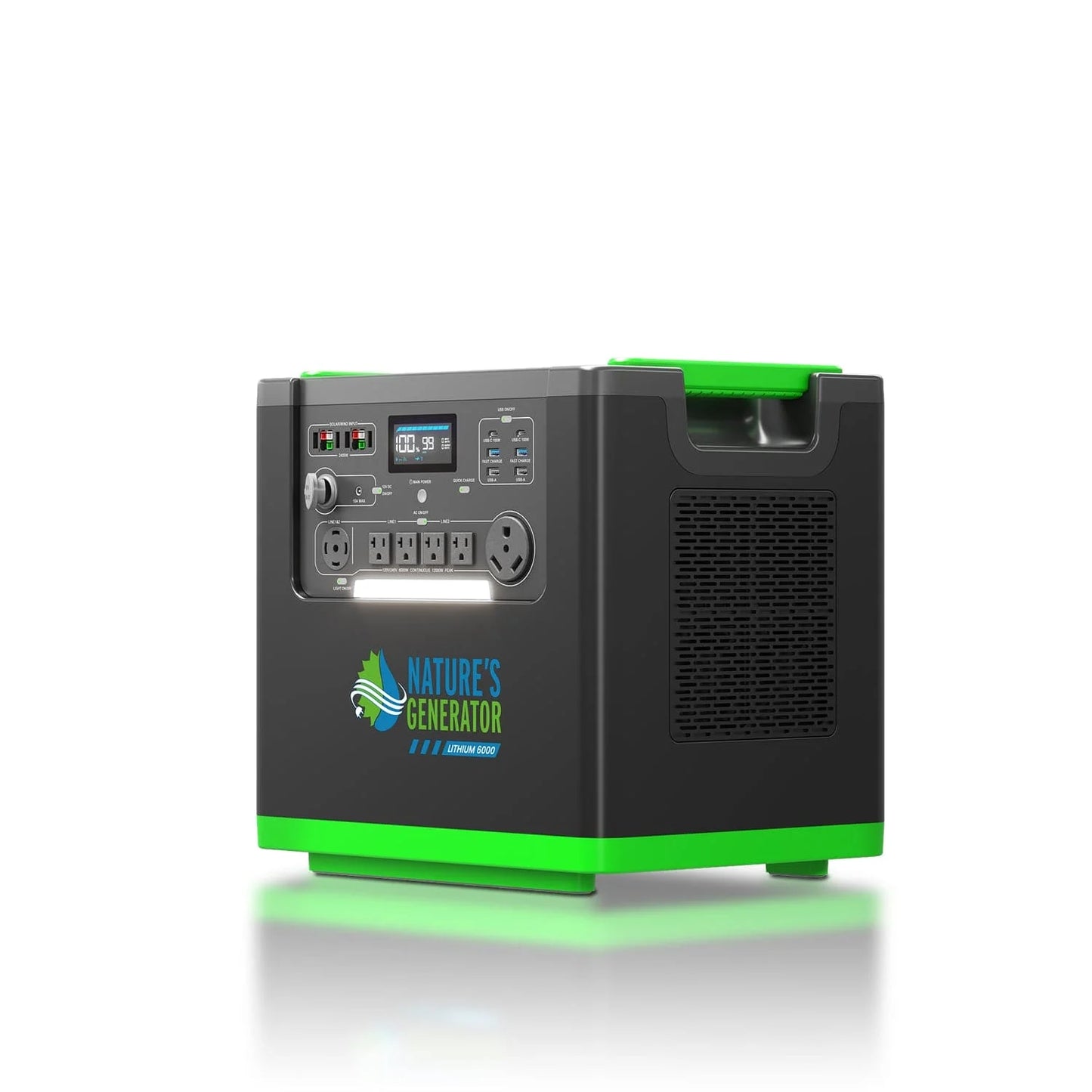 Nature's Generator Lithium 6000 with Solar Panel (2x 200 Watt Foldable Solar Panels)