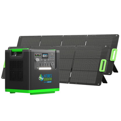 Nature's Generator Lithium 6000 with Solar Panel (2x 410 Watt Rigid Solar Panels)