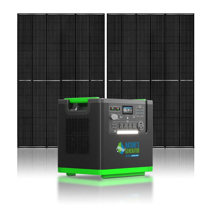 Nature's Generator Lithium 6000 with Solar Panel (2x 200 Watt Foldable Solar Panels)