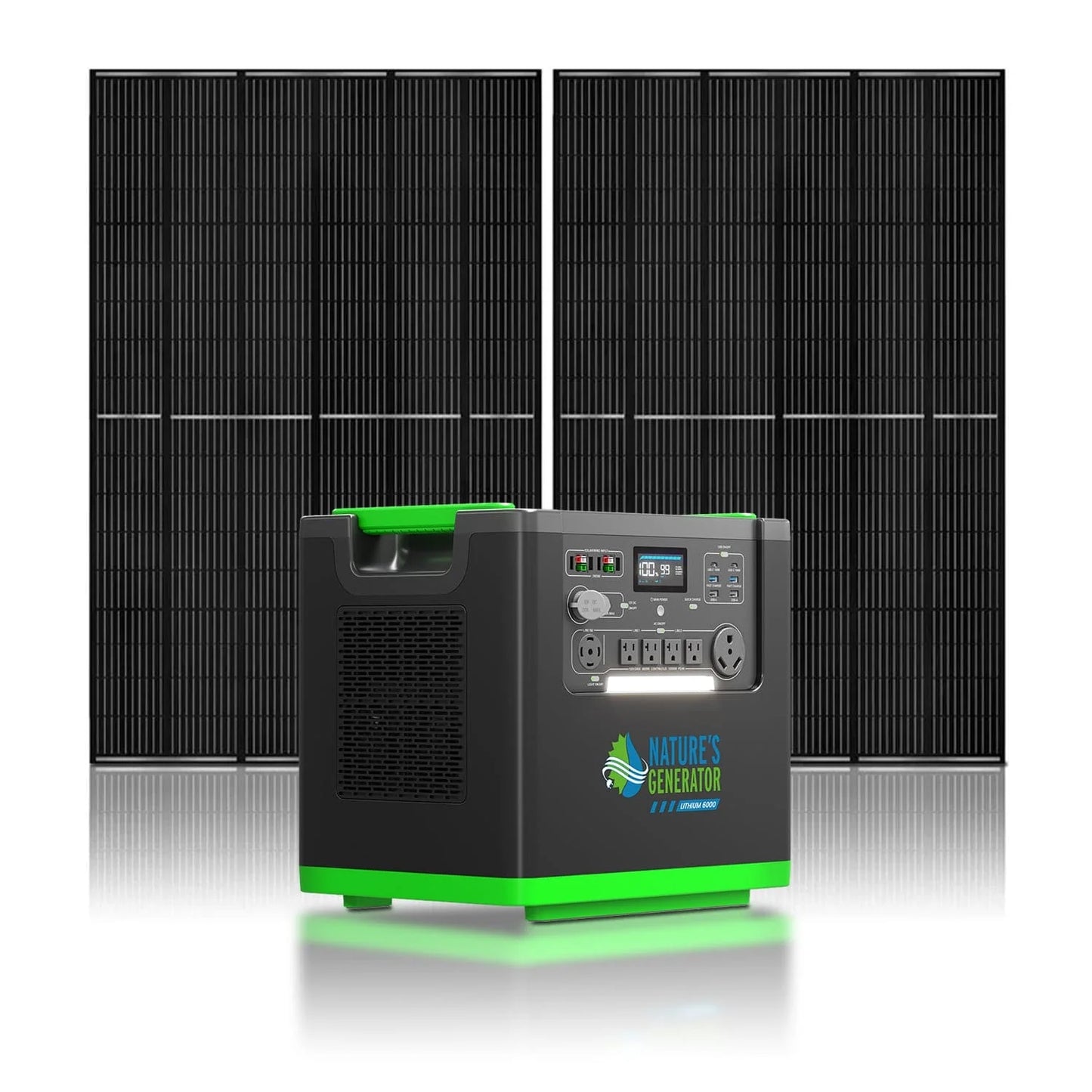Nature's Generator Lithium 6000 with Solar Panel (2x 410 Watt Rigid Solar Panels)