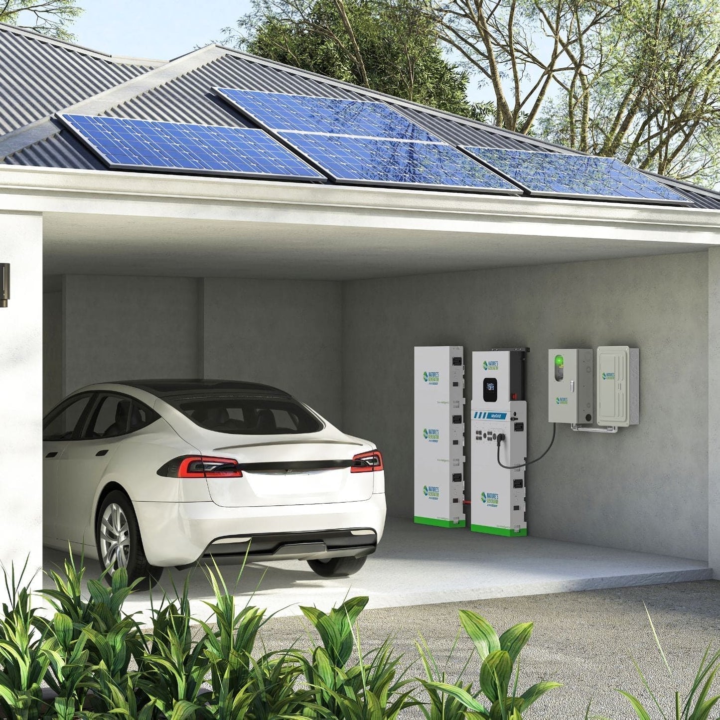 MyGrid 10,000 Watt Solar Generator Whole Home 8 Panel Kit