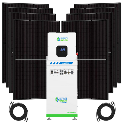 MyGrid 10,000 Watt Solar Generator Whole Home 8 Panel Kit