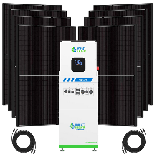 MyGrid 10,000 Watt Solar Generator Whole Home 8 Panel Kit