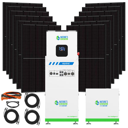 MyGrid 10,000 Watt Solar Generator Whole Home 12 Panel Kit