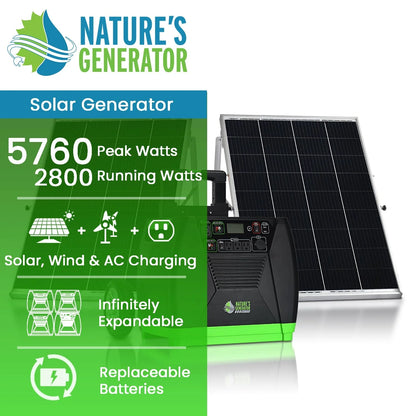 Nature's Generator Elite - Gold System (2x 100 Watt Rigid Solar Panels)