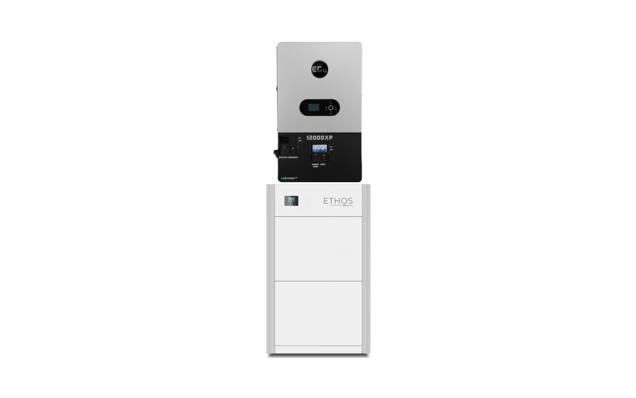2x BigBattery ETHOS Battery + 12000XP V2 Inverter | 10.24– 92.16kWh | Off- Grid System