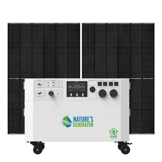 Powerhouse V2 Whole Home Solar Generator (Powerhouse + 2x 410 Watt Rigid Solar Panels)