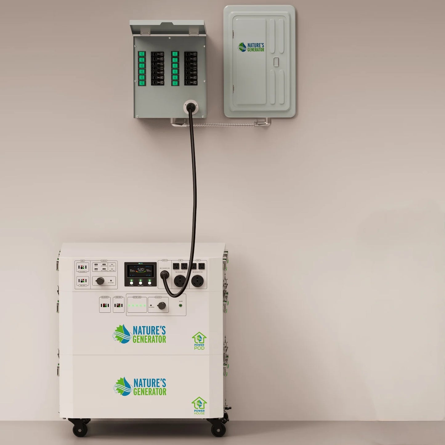 Powerhouse V2 Whole Home Solar Generator (Powerhouse + 2x 410 Watt Rigid Solar Panels)