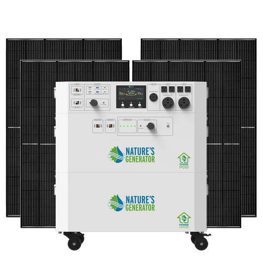 Powerhouse V2 Whole Home Solar Generator (Powerhouse + Powerpod + 4x 410 Watt Rigid Solar Panels)