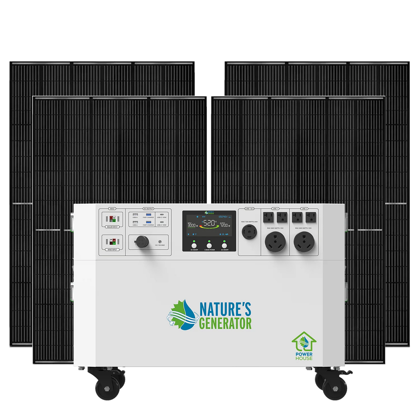 Powerhouse V2 Whole Home Solar Generator (Powerhouse + Powerpod + 4x 410 Watt Rigid Solar Panels)