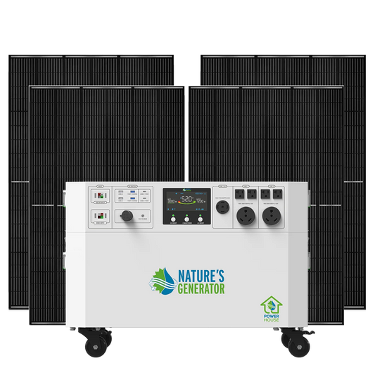 Powerhouse V2 Whole Home Solar Generator (Powerhouse + 4x 410 Watt Solar Panels)