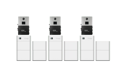 12x ETHOS Battery & 3x 18kPV Hybrid Inverter (ESS) | UL9540 | Grid-Tied Home Solar System (18kW PV)